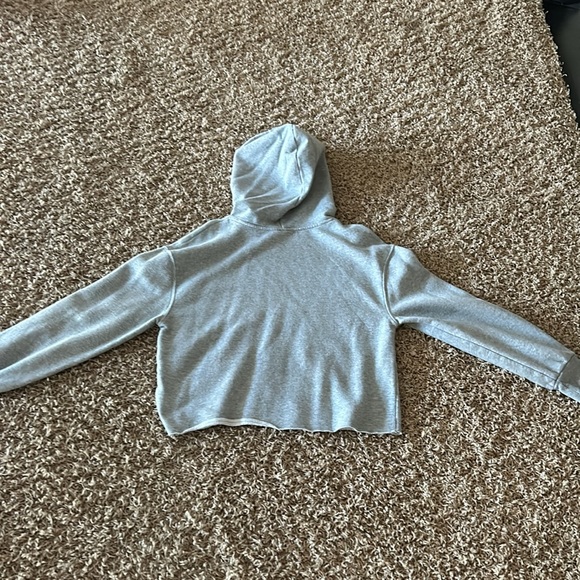 Grey Target Cropped Hoodie - Picture 2 of 2